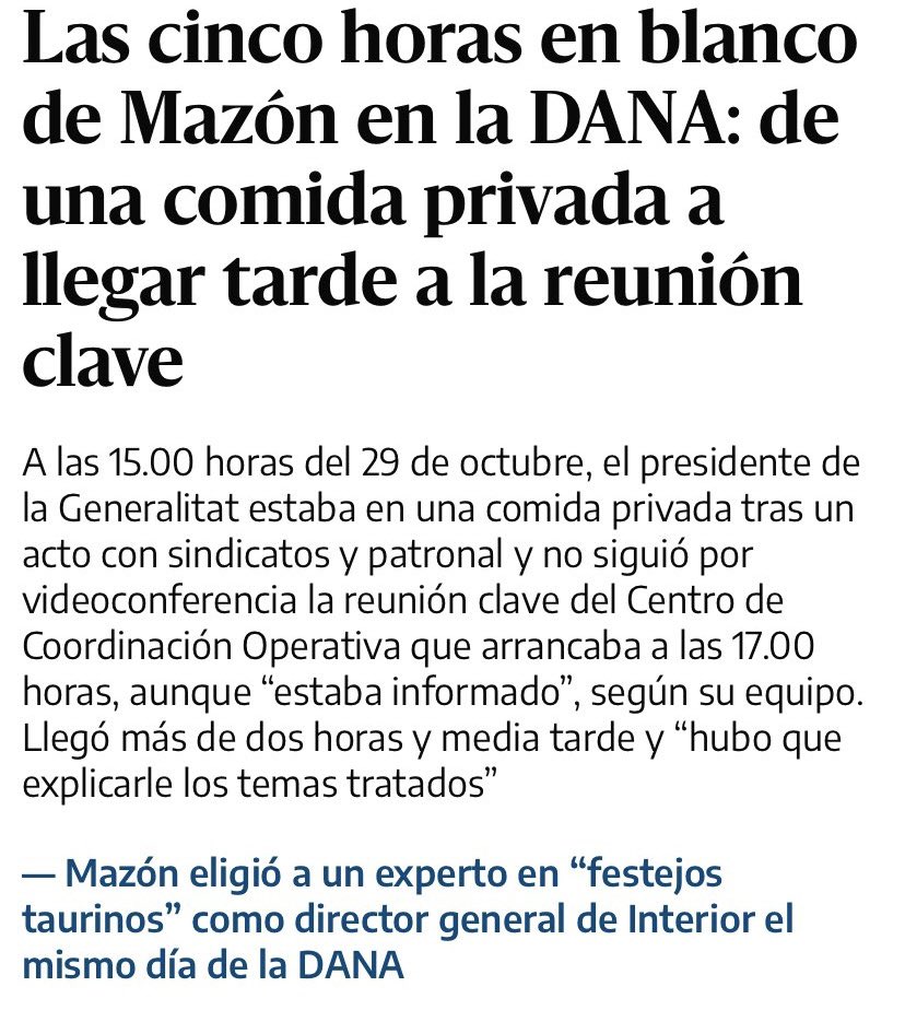 elisavalia's tweet photo. El sufrimiento que produce saber que el máximo responsable de alertar a la población llegó a la reunión a las 19.30 es indescriptible.

Hubo que explicarle todo a continuación. Y cuando logró comprender la dimensión dio la orden de enviar la alerta. Eran las 20.12 horas. https://t.co/xD5h8kq74U