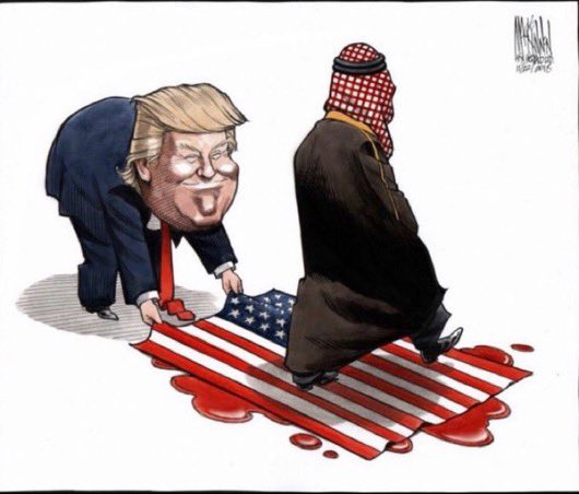 alk3aam's tweet photo. الوضع الآن ..

-الهوامش من شعوب الجوار المتخلفين سيقولون 
ترامب راح يحلبكو .. ياويلكو ياويكلو

-اليسار الأميركي على العكس سيعودون لتصوير ترامب  خاضع كهذه 👇الصور التي كانوا يصورونه بصحفهم.

-والحقيقة هي بالمنتصف ترامب ليس بحلاّب ولا هو بخاضع انما هناك مصالح تتوافق فنتفق.. ونحن نعرف كيف نتعامل معه ولو ان بنجاحه ضرر لنا لكان النابحين هم أول المحتفلين بنجاحه.. ولما فرحنا نحن بفوزه.