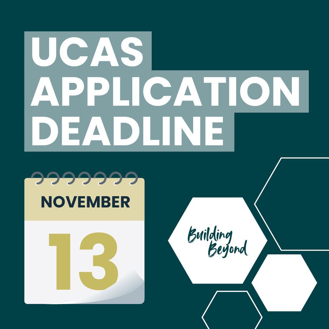 𝐈𝐌𝐏𝐎𝐑𝐓𝐀𝐍𝐓 - Internal UCAS Deadline on Wednesday 13 November.

Make sure to submit your application to take the next step in your academic journey.

If you're struggling to complete your application, our on Campus advisors can support you. Talk to Student Services.