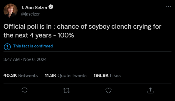 lairdhammo's tweet photo. @SamClench here mate. found a selzer poll she got right https://t.co/hRl7nlx61u