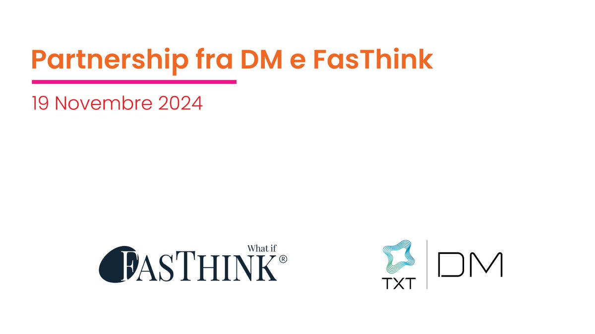Siamo lieti di annunciare la nostra partnership con FasThink!
Insieme, aiutiamo i nostri clienti a semplificare la trasformazione digitale dei processi produttivi!

➡ bit.ly/48G8y7m

#partnership #DM #FasThink
#dmp 
#peoplecanchangeeverything
#neverbetter