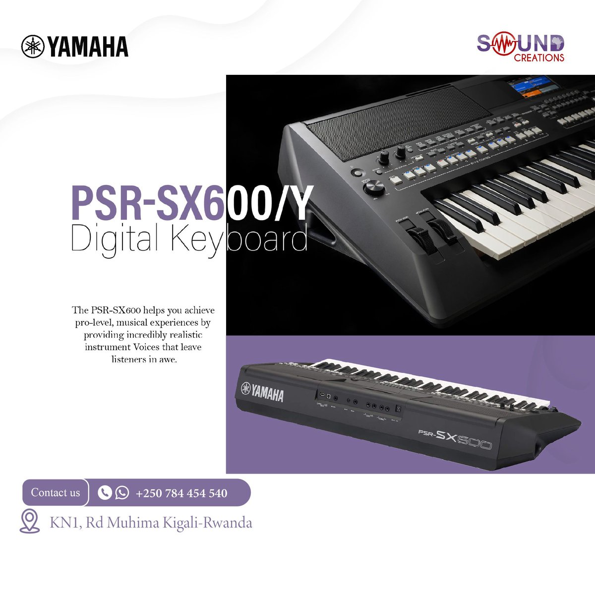 scl_rwanda's tweet photo. Unlock Your Musical Potential with the Yamaha PSR-SX600 Digital Keyboard – Realistic Sounds, Pro-Level Features, and Endless Creativity.
For more details, visit Sound Creations at KN1, Rd Muhima, Kigali, Rwanda."
#Yamaha #DigitalKeyboard #PSRSX600 #SoundCreations #ProLevelMusic https://t.co/MosKaALhdK