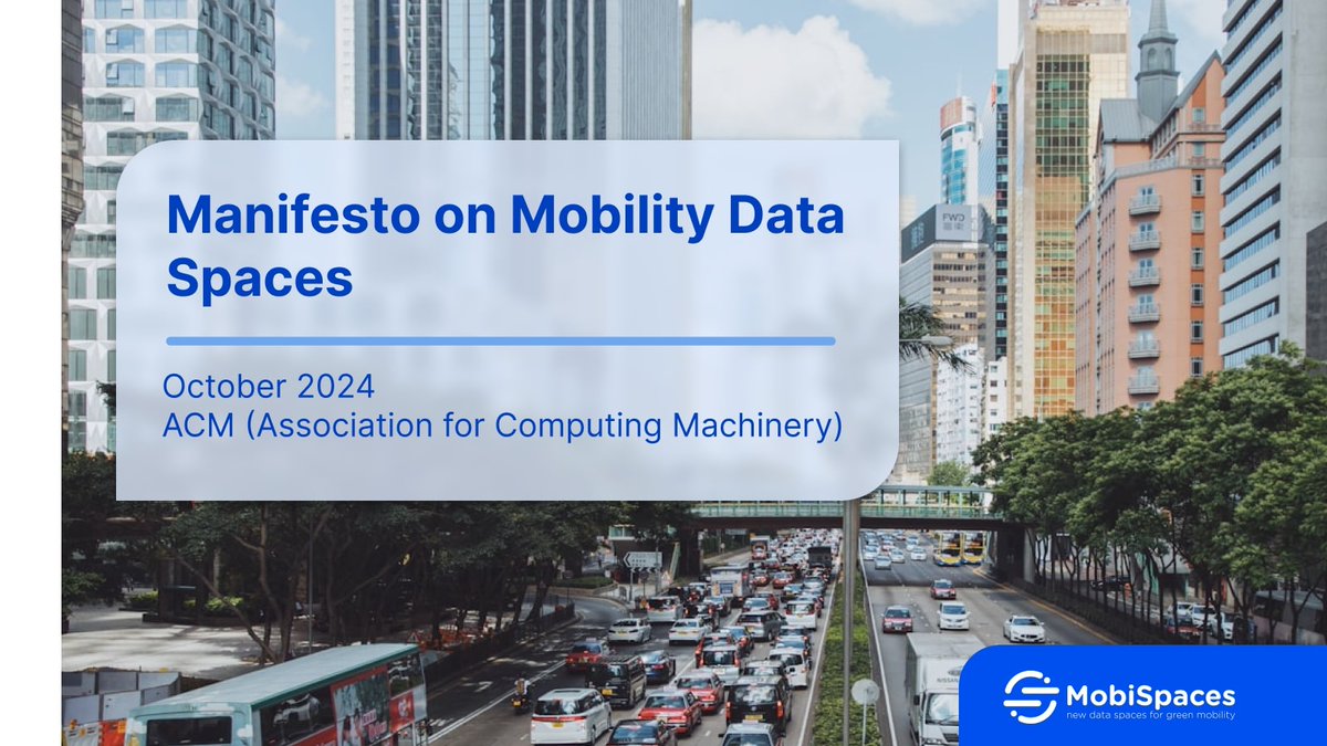 MobiSpaces's tweet image. 📢 At #eSAAM2024, the #MobiSpaces manifesto got positive feedback, highlighting its alignment with European digital goals. 
👉The manifesto has been published in the ACM journal and selected to be featured on the Kudos platform! #DataSpaces #MobilityData
tinyurl.com/3572vspn