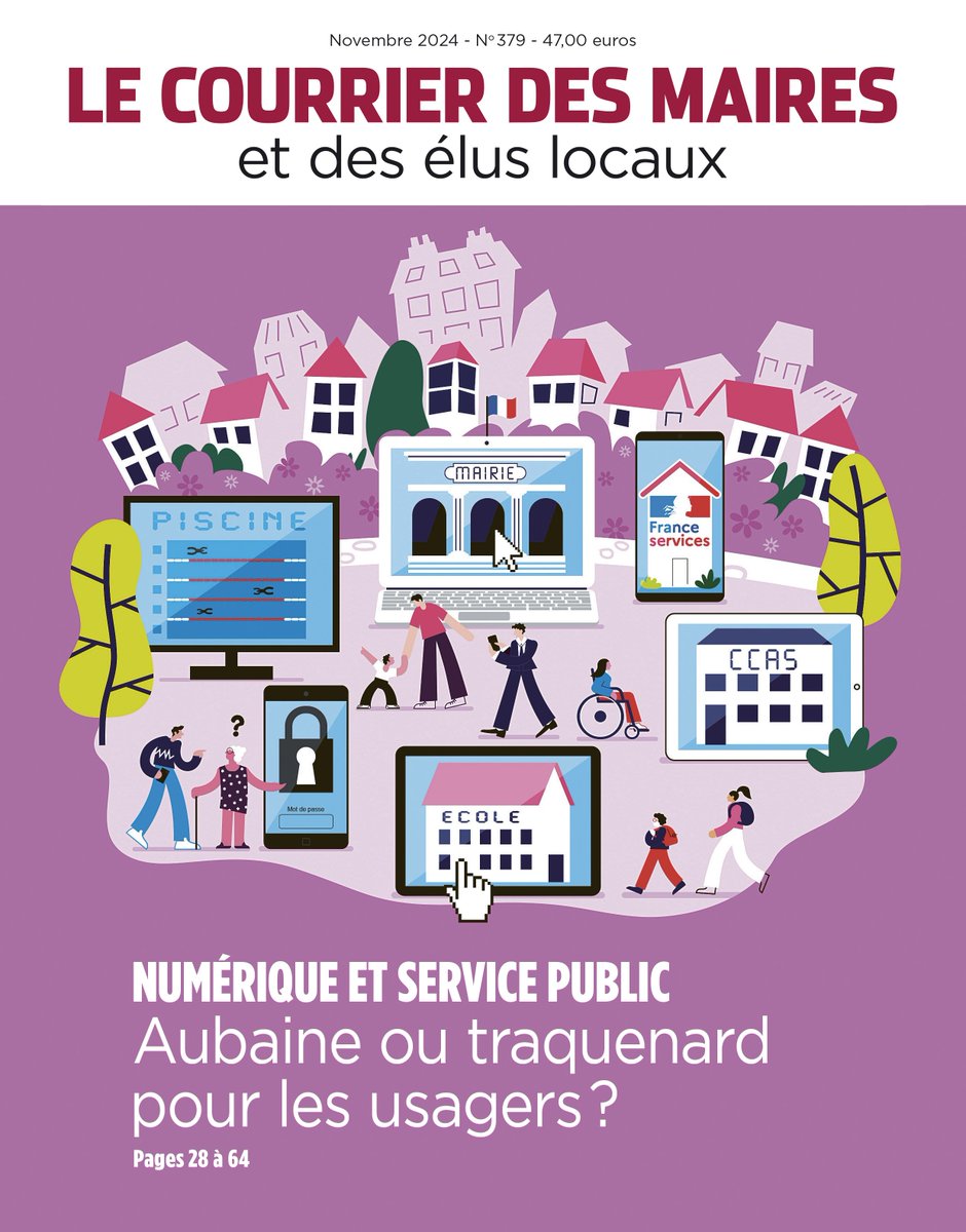 C_desmaires's tweet photo. Nv @C_desmaires autour d'un enjeu de taille : que peut le #numérique pour #servicespublics &amp; leurs usagers ?... Opportunités de dématérialisation, nouveaux #services, #IA Vs. risques arnaques, #cyberattaques, insuffisante #inclusion... Bonne lecture !  #congresdesmaires #SMCL https://t.co/pOKED1NtXF