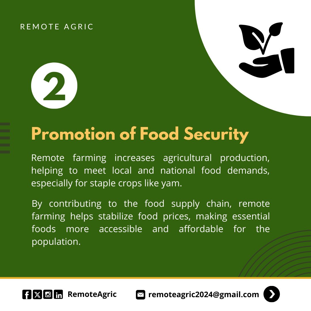RemoteAgric's tweet image. Social Impact of Remote Farming!🌱✨
The opportunity to own a remote farm gives urban dwellers and
professionals the ability to own farms remotely in rural areas.

Don't wait, the best time to invest is NOW!🎯

#remoteagric #remotefarming #Agriculture #remotefarm #farmers
