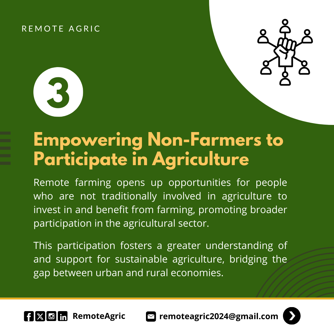 RemoteAgric's tweet image. Social Impact of Remote Farming!🌱✨
The opportunity to own a remote farm gives urban dwellers and
professionals the ability to own farms remotely in rural areas.

Don't wait, the best time to invest is NOW!🎯

#remoteagric #remotefarming #Agriculture #remotefarm #farmers
