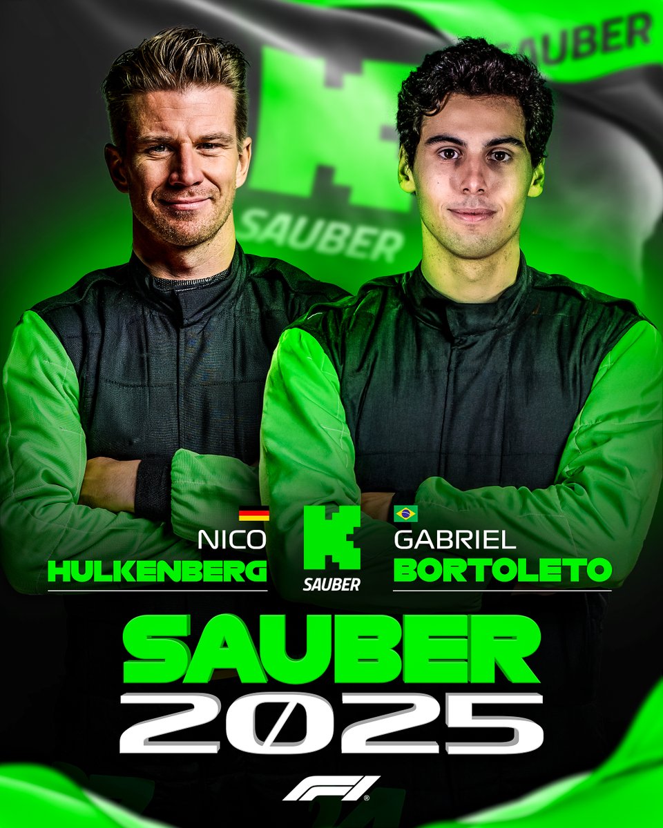 Bortoleto x Hulkenberg

The 2025 Sauber driver line-up 💚

#F1