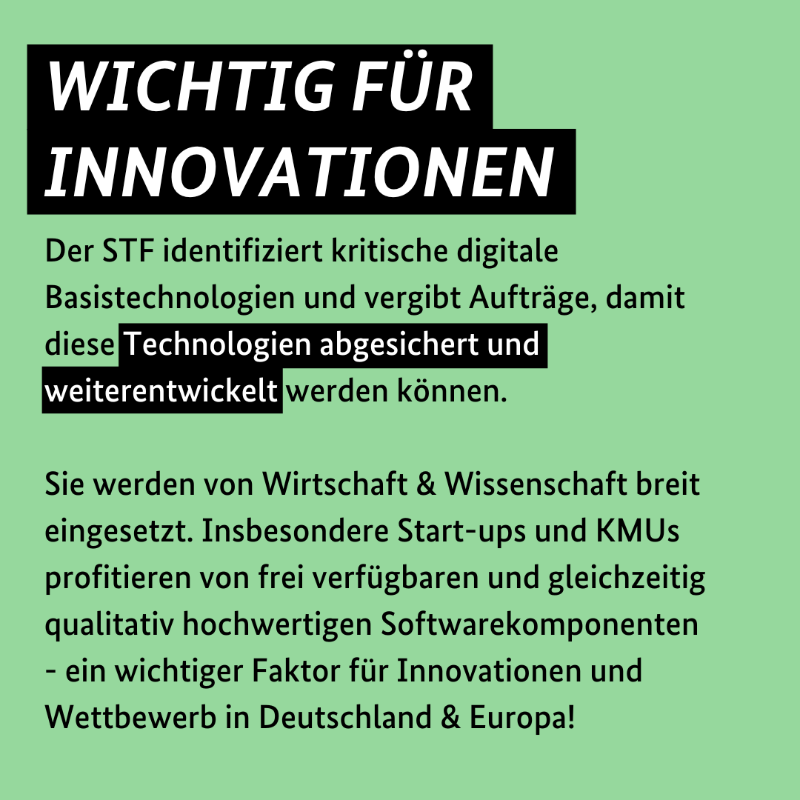 BMWE_'s tweet photo. Offene digitale Basistechnologien sind ein wichtiger Faktor für #Innovationen. Der #SovereignTechFund identifiziert kritische digitale Basistechnologien und vergibt Aufträge, damit diese Technologien abgesichert und weiterentwickelt werden können. Mehr dazu im Beitrag!