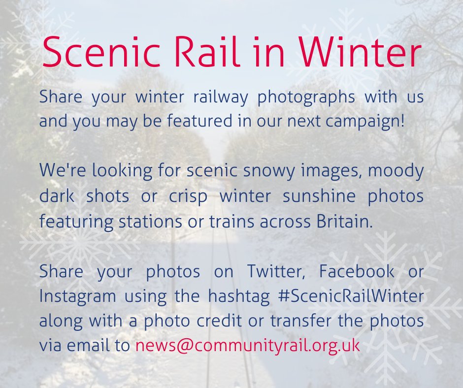 We need your help! We’re looking for winter railway photographs you’ve taken, to include in our special campaign next month. Whether it’s a snow-covered station or a moody mountain railway as long as it’s in Britain, we’d love to see it. More details 👇🏻 #ScenicRailWinter