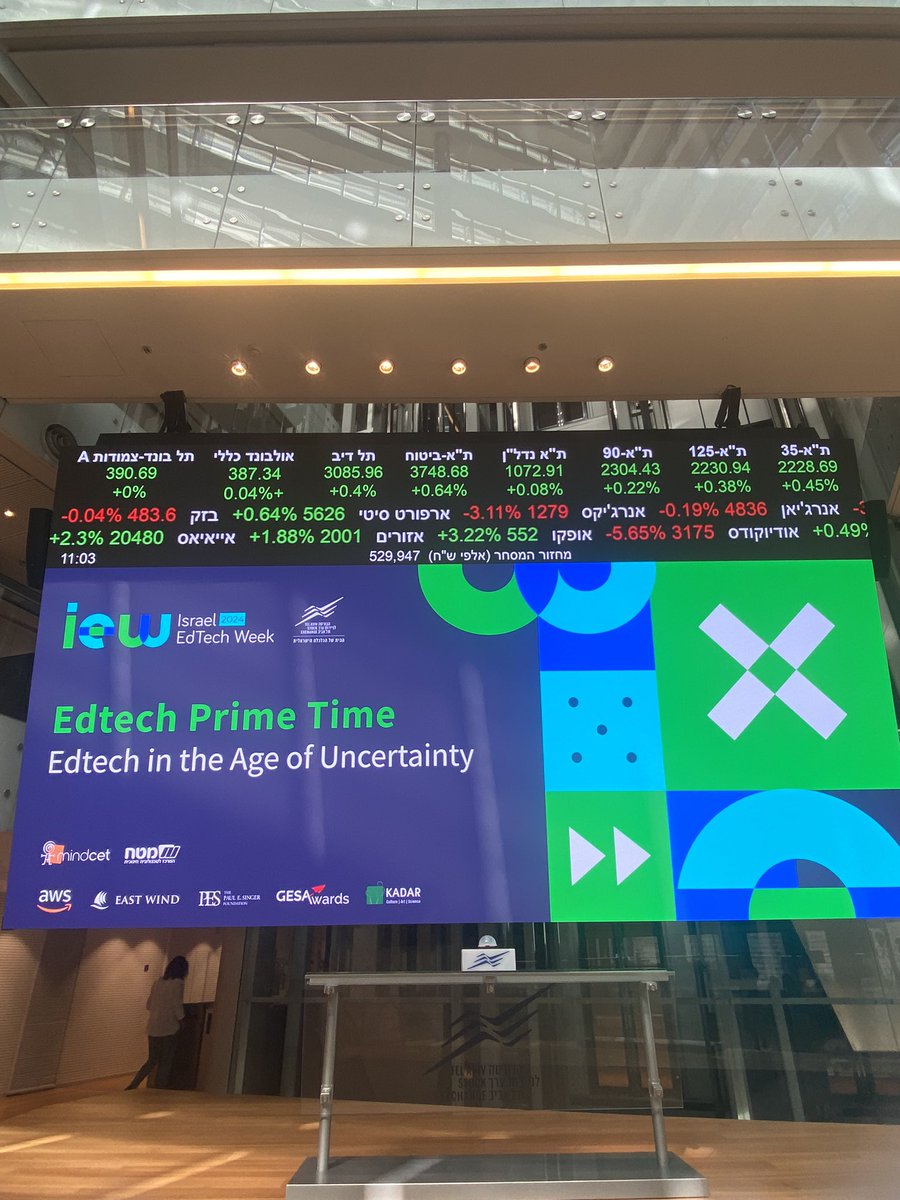 CodeMonkeySTU's tweet image. Come stop by today at the Tel Aviv Stock Exchange for EdTech Prime Israel! We will show you how great CodeMonkey could work for your students and teachers!

#edtech #edtechprime #edtechisrael #israeleducation