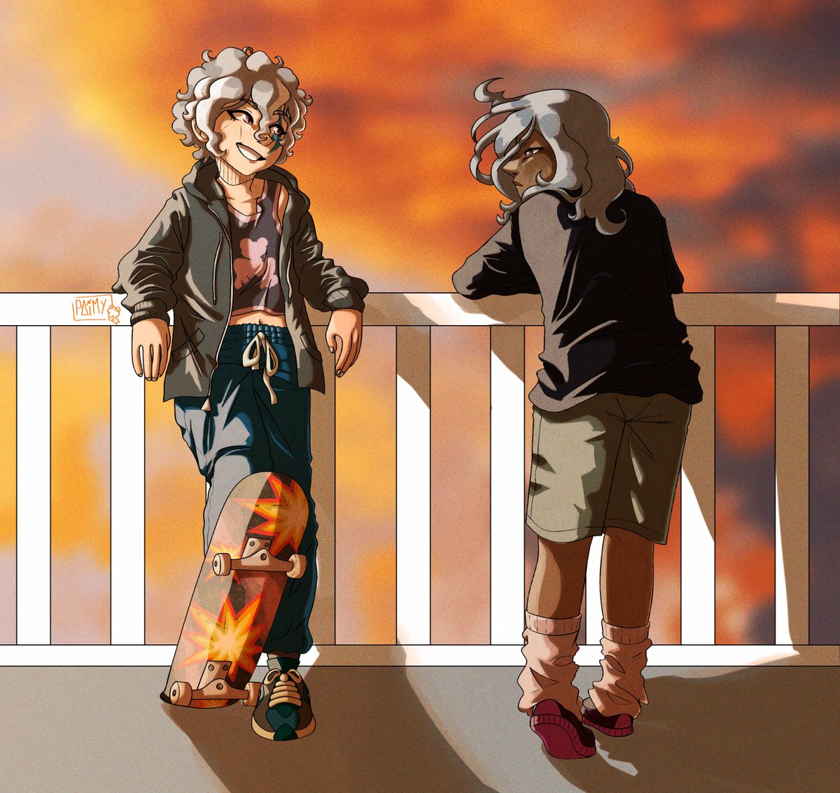 Paimy_art's tweet photo. Day 2 of Haihiro week !!
First date theme, i like to think none of them realized it was a date until they were both home and entering their gay panic

#GodDevilWeek2024 #haihiro #イナズマイレブン https://t.co/DlEYd3lTK6