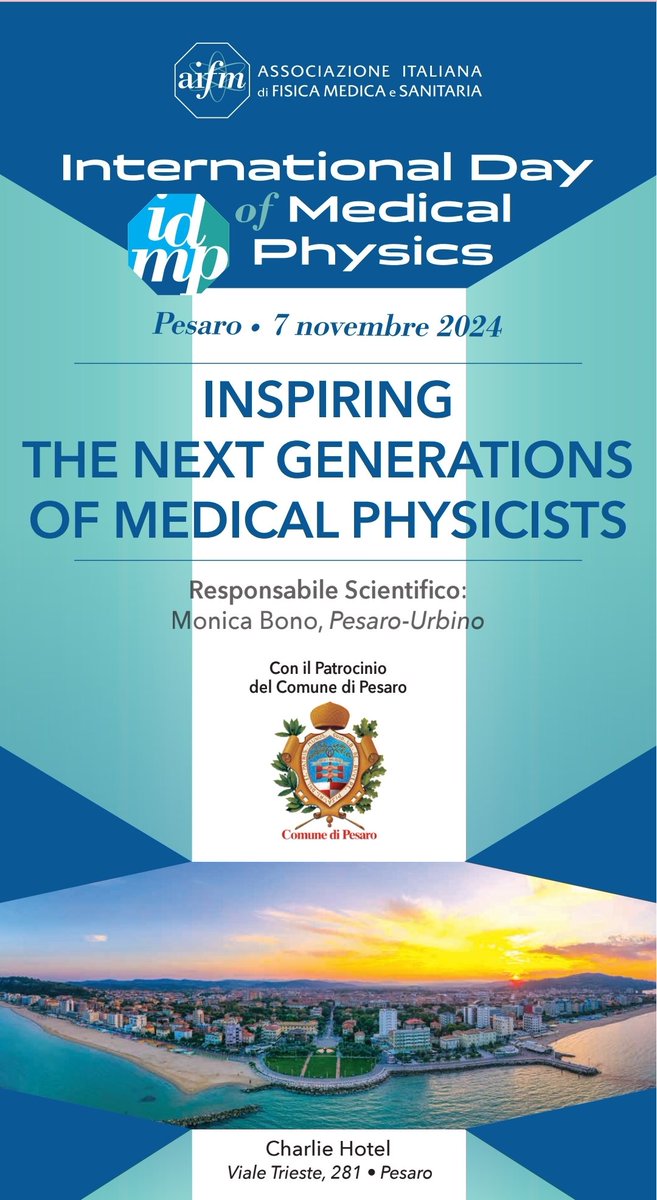 fisica_medica's tweet image. Tomorrow in Pesaro, Italian Capital of Culture 2024
IOMP "International Organization for Medical Physics" #IDMP #medicalphysics #nextgenerations