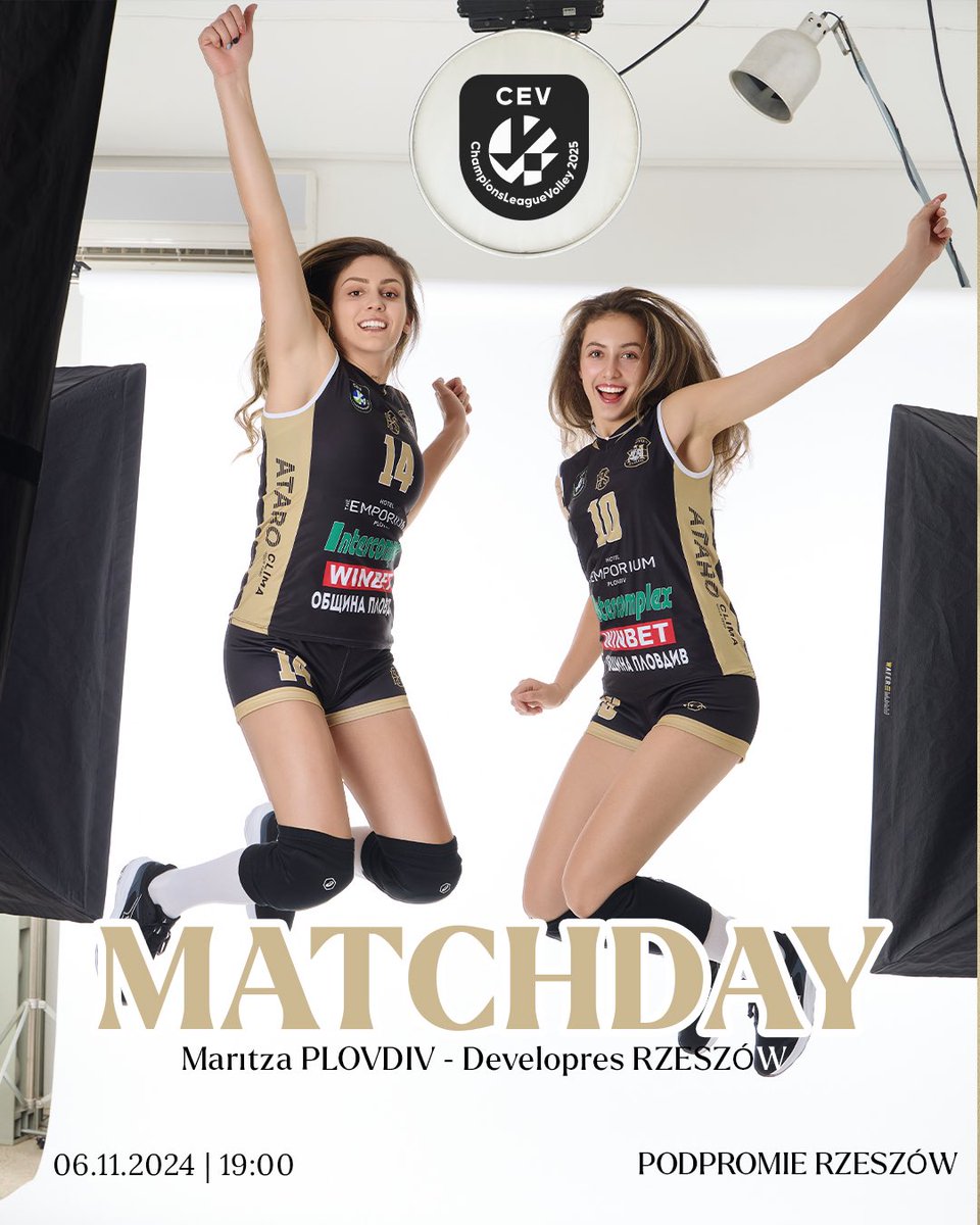 ⭐️#GAMEDAY
📆 06.11.2024
🏆 CEV Champions League
🏐 vs. <a href="/KSDevelopres/">KS DevelopRes Rzeszów</a> 
⏰ 19:00 🇧🇬
📍 Hala Podpromie, Rzeszów
📺 Max Sport 2

#Maritza #volleyball #Марица #волейбол #CLVolleyW #EuropeanVolleyball #CEV