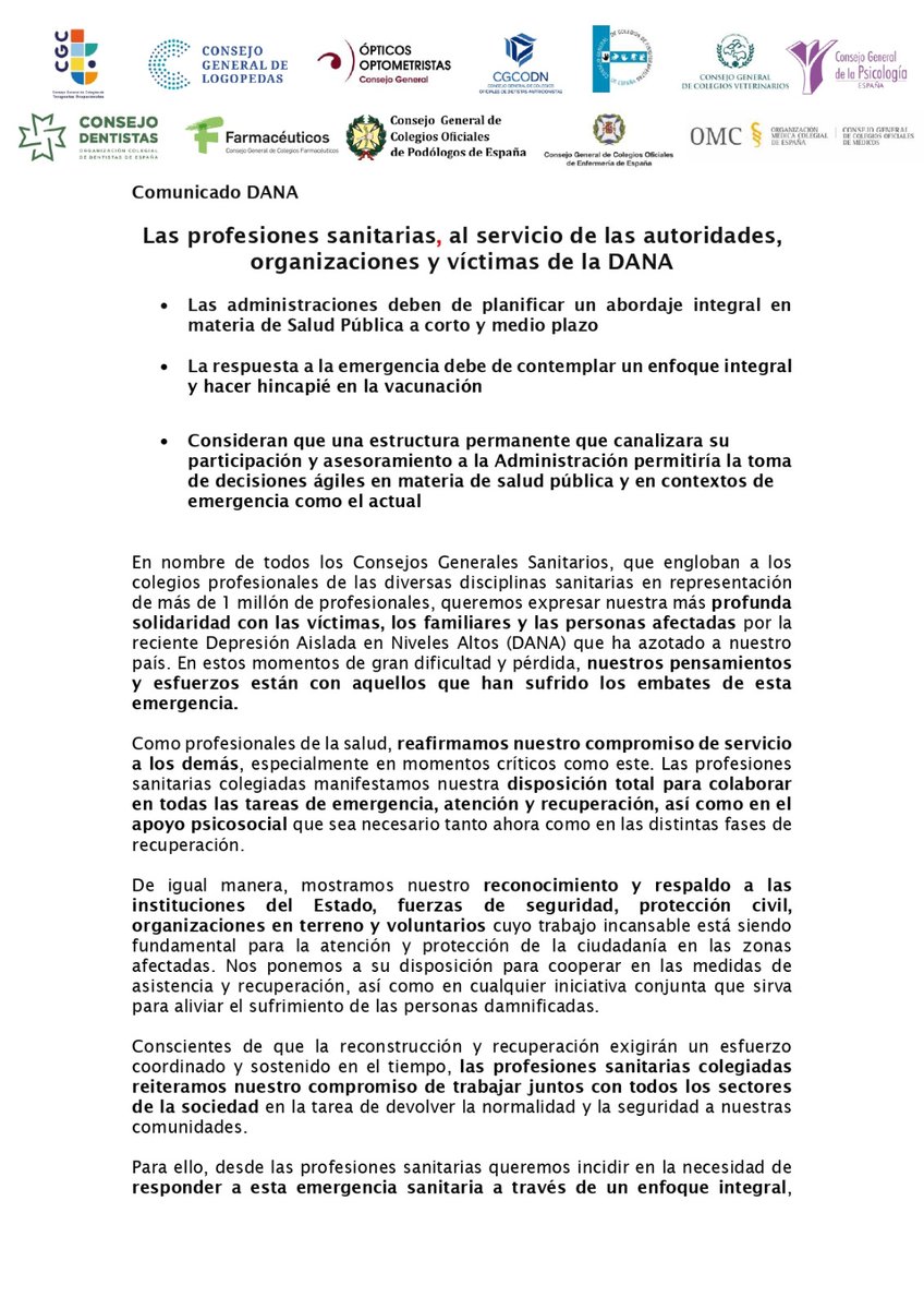 cgcodn's tweet image. Puedes leer aquí el comunicado al completo o descargarlo en la web n9.cl/5tn80