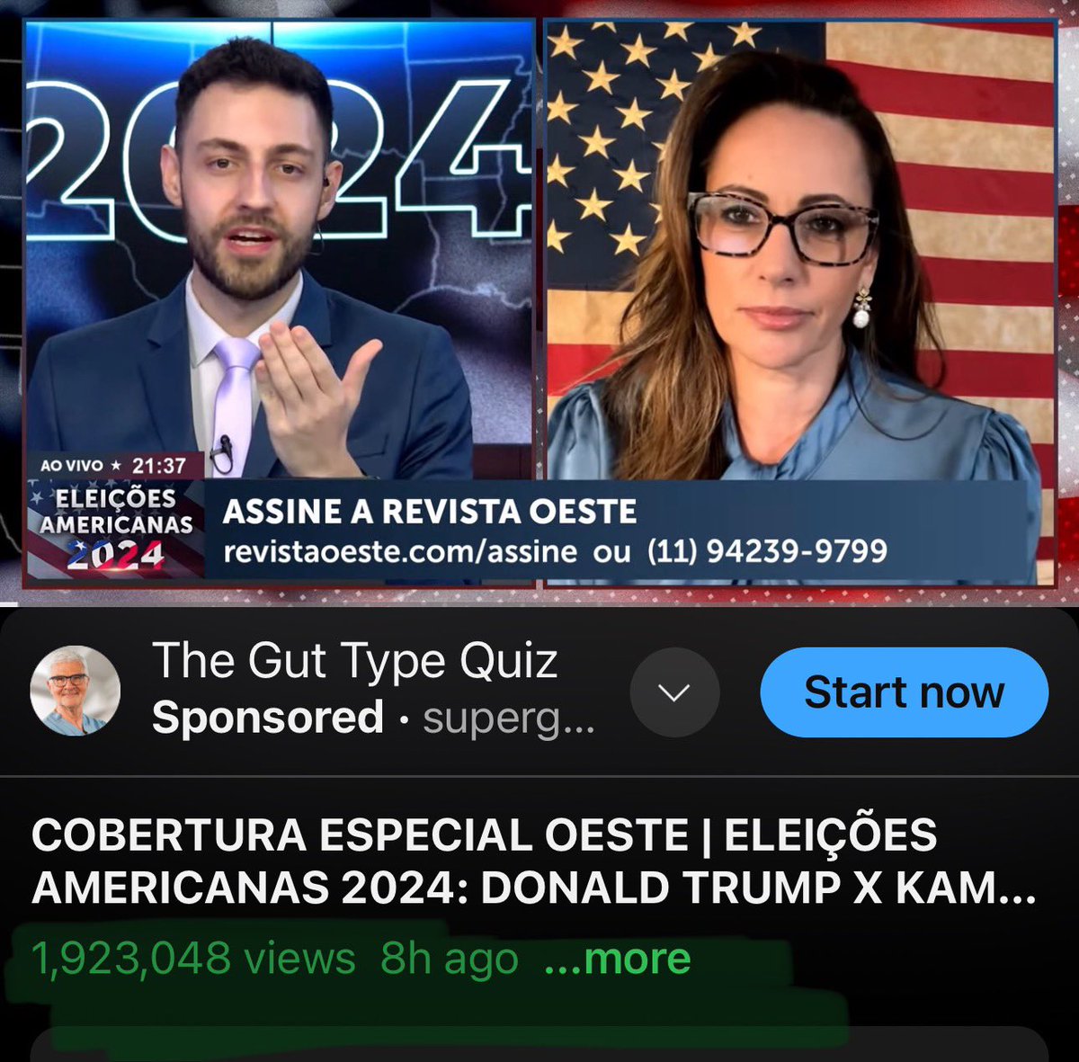 anapaulahenkel's tweet photo. And good night. Or good morning!☀️

Obrigada aos quase 2 MILHÕES de expectadores que acompanharam nossa cobertura na Oeste da histórica eleição presidencial americana. Vocês são maravilhosos! 

God bless America. 
#47 https://t.co/6H1gnP1j0S