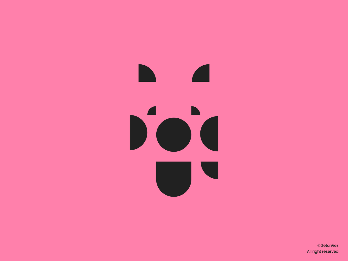 Geometric dog. Did you find the hidden word? 🐶 #LogoDesign