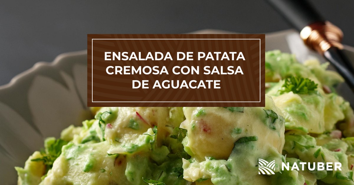NatuberSL's tweet photo. Si hay una opción fresca y sabrosa, es esta ensalada de patata cremosa con salsa de aguacate. Te dejamos la receta para que te pongas manos a la obra y sorprendas a tus comensales 🥗👩🏻🍳
#NATUBER #Calidad #HORECA https://t.co/t5EohHnbcO