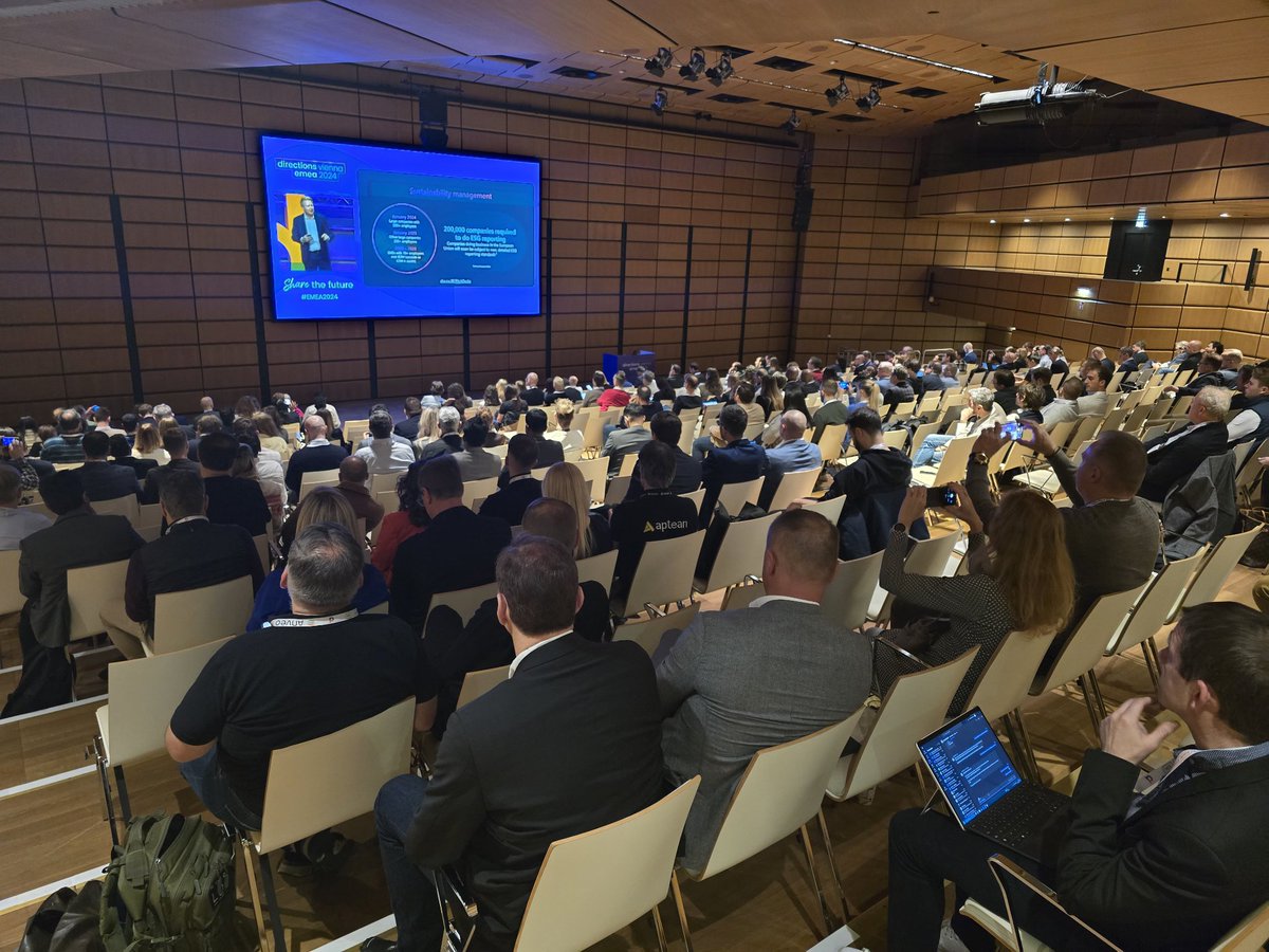 Wow, even the Keynote overflow room is pretty full here at Directions #EMEA2024, we really did sell out, is there anyone in the #msdyn365bc partner community that's not here?