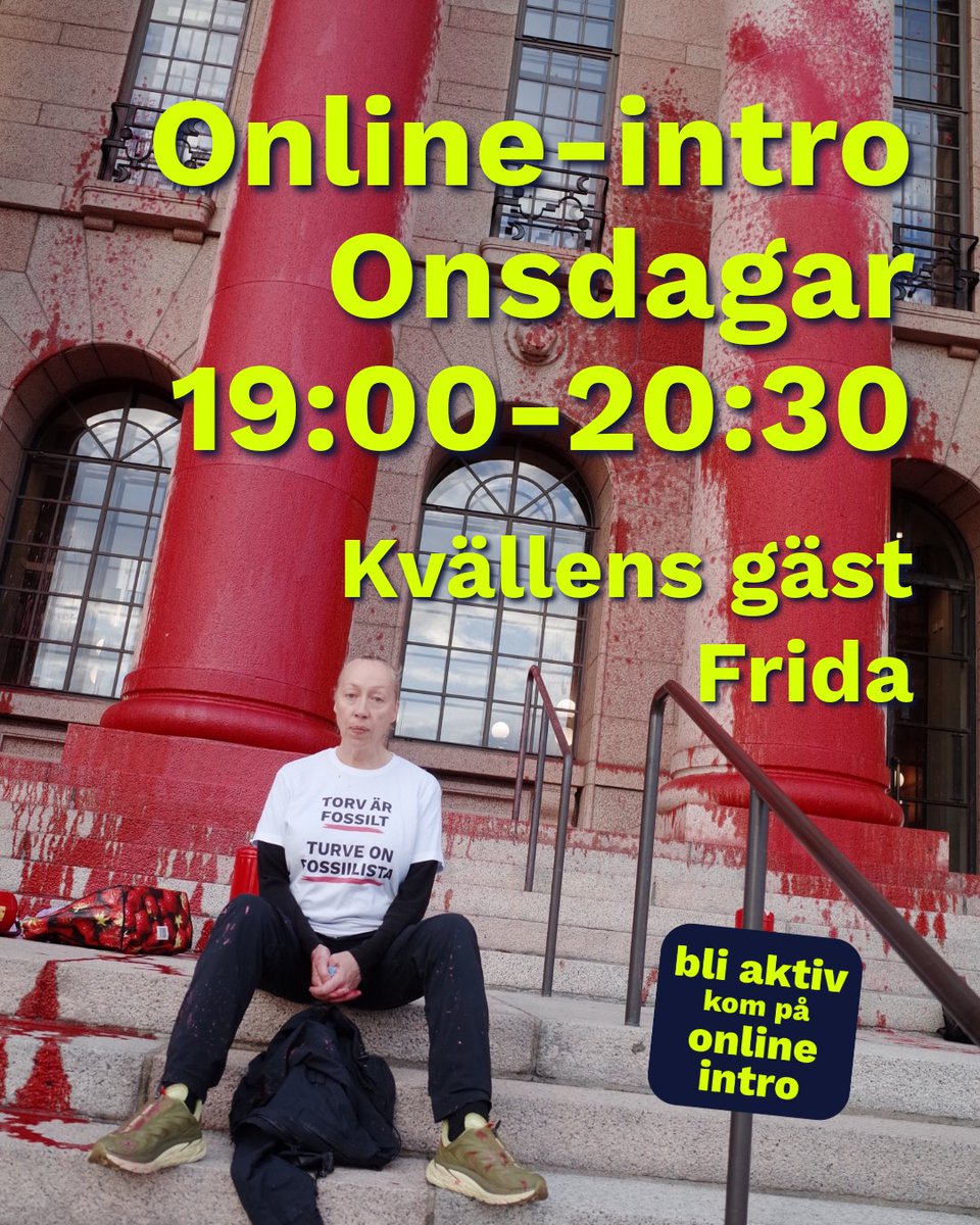 ✊ IKVÄLL! ONLINE-INTRO TILL ÅTERSTÄLL VÅTMARKER! ✊

Veckans gäst är Frida!

Du får reda på hur du kan bli mer engagerad och får möjlighet att ställa alla frågor du har om motståndet.

Onsdagar 19-20

Registrera dig här 👉 tinyurl.com/msnfk4ss

Vi ses! 

#återställvåtmarker