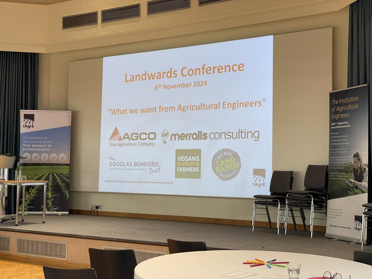 We’re proud to be supporting <a href="/IAgrE/">Institution of Agricultural Engineers</a> conference today. Their focus is on the importance of engineers in our sectors #wearelandbased