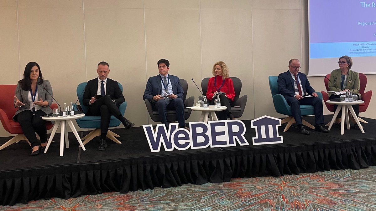 #WeBERPlatform2024 conference kicks off with a panel on public administration reform as a key to unlocking EU enlargement. Our panellists:

🟠<a href="/mihajl_milena/">Milena Mihajlović Denić</a> <a href="/CEPBelgrade/">CEP Belgrade</a>  
🟠<a href="/arben_fetai/">Arben Fetai</a> Deputy Prime Minister of 🇲🇰
🟠<a href="/MichalisRokasEU/">Michalis Rokas</a> 🇪🇺 ambassador to 🇲🇰
🟠Laze Jakimoski🇲🇰Deputy