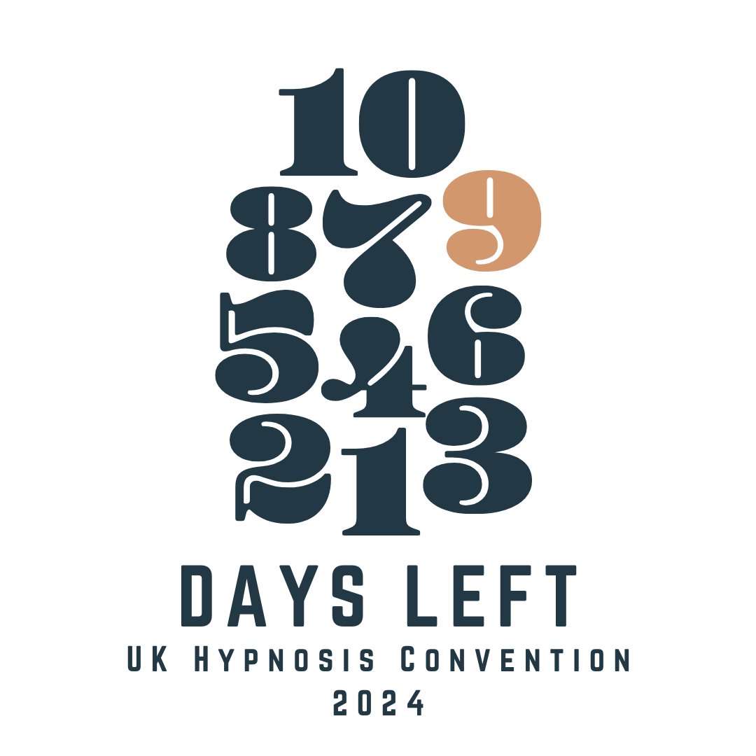 9 Days and counting... 

#hypnosis #hypnotherapy #hypnotherapist #ukhypnosisconvention #hypnotist #SelfHypnosis #StageHypnosis #ClinicalHypnotherapy