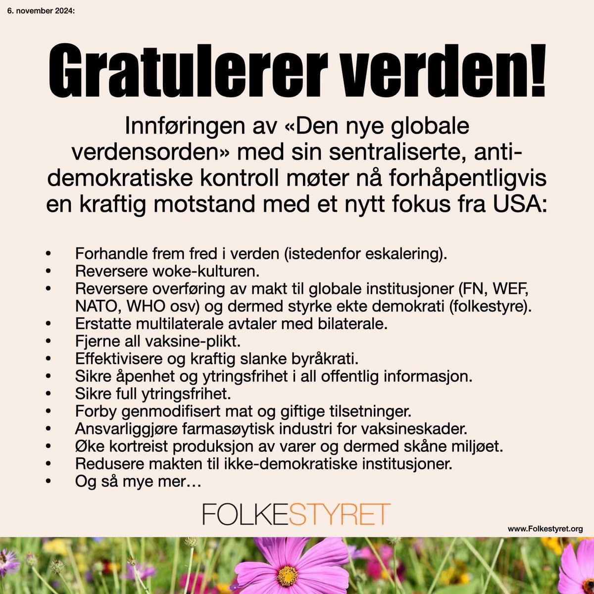 Nå må vi også endre kurs kjære Norge!

(Bli medlem i Folkestyret du også! Gjør oss sterkere slik at vi kan pushe partier og kursen i Norge.)