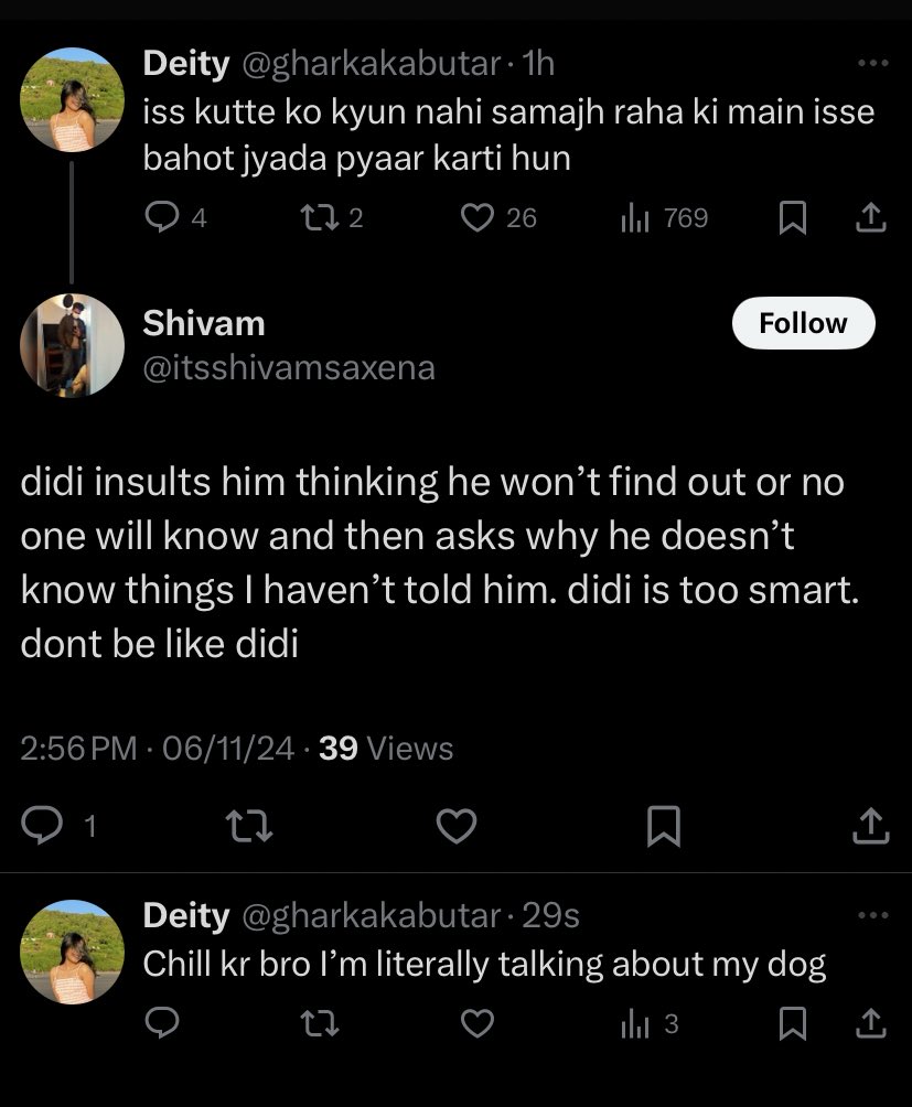 gharkakabutar's tweet photo. the fact that men will automatically assume kutta means a man and get defensive is just so funny to me😭 https://t.co/gCXfpTVYrD