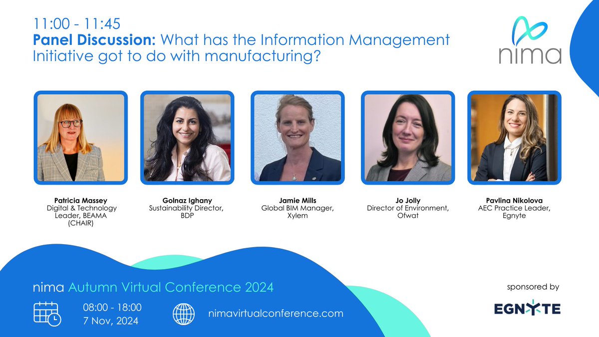 What has the #InformationManagementInitiative got to do with #manufacturing?

This is the question our panel will be answering tomorrow live from 11.00 GMT on the Main Stage at #nimaAutumnVirtualConference2024.

Find out more: wearenima.im/events-calenda…