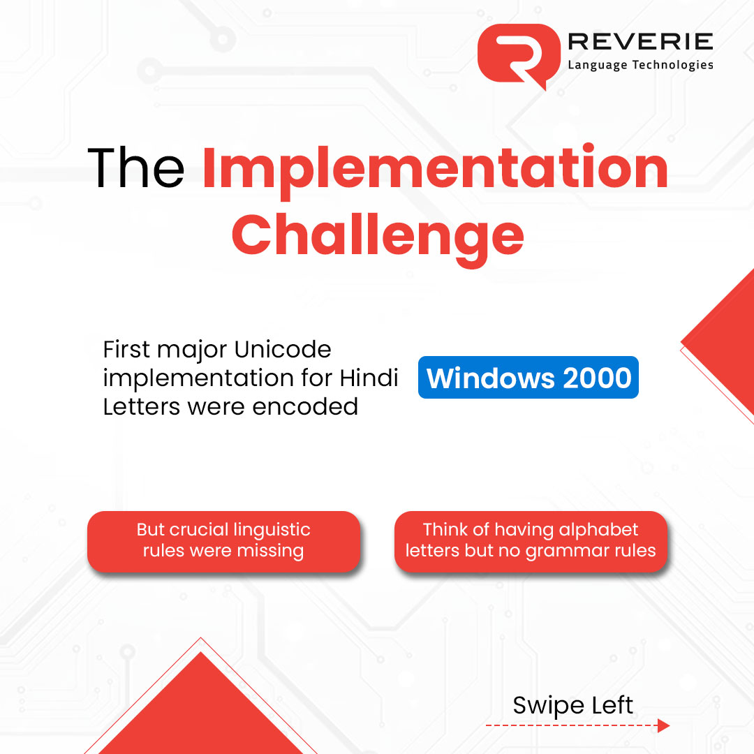 ReverieTech's tweet image. Did you know? Unicode’s 1991 launch overlooked key rules for Indic scripts, losing phonetic integrity. 

Microsoft &amp;amp; Adobe’s fix displayed scripts, but didn’t address the core issue. 

Let’s preserve language structure in digital solutions!

#Unicode #TechForGood