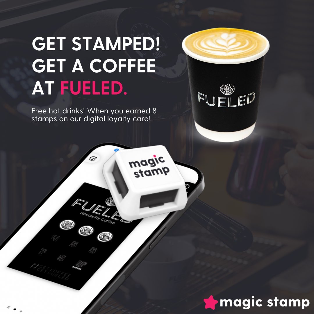 themagicstamp's tweet image. Fuel Your Day with Free Coffee! ☕

💡 How to get started? 
•Download the Magic Stamp app
•Grab your coffee at FUELED 
•Start collecting stamps. 

Your perfect brew is just a few sips away! 🔥

#GetFueled #FreeCoffee #LoyaltyRewards #CoffeeLovers #MagicStamp