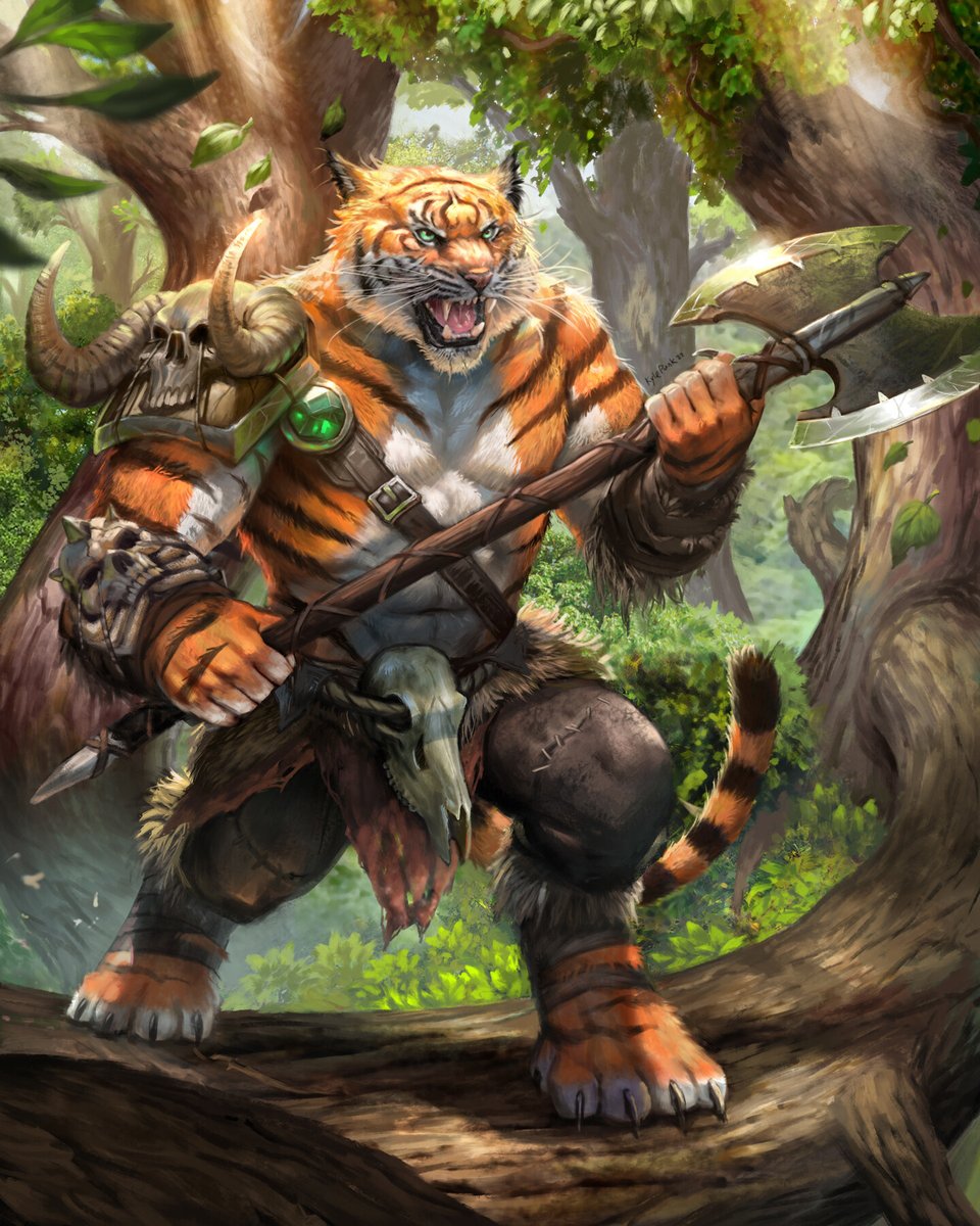 Tiger Warrior 

This was a commission for an NFT. The first and last time I'll probably do that again xD I really enjoyed painting this though
.
.
.
.
.
#fantasyart #commission