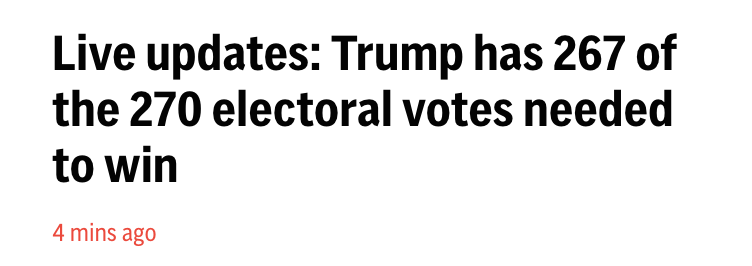 jrfriesen's tweet photo. @DavidSacks AP, NYT, CNN, WAPO, ABC are all not calling it yet. Need to stop this election denial and avoid an insurrection https://t.co/px6952ox5w