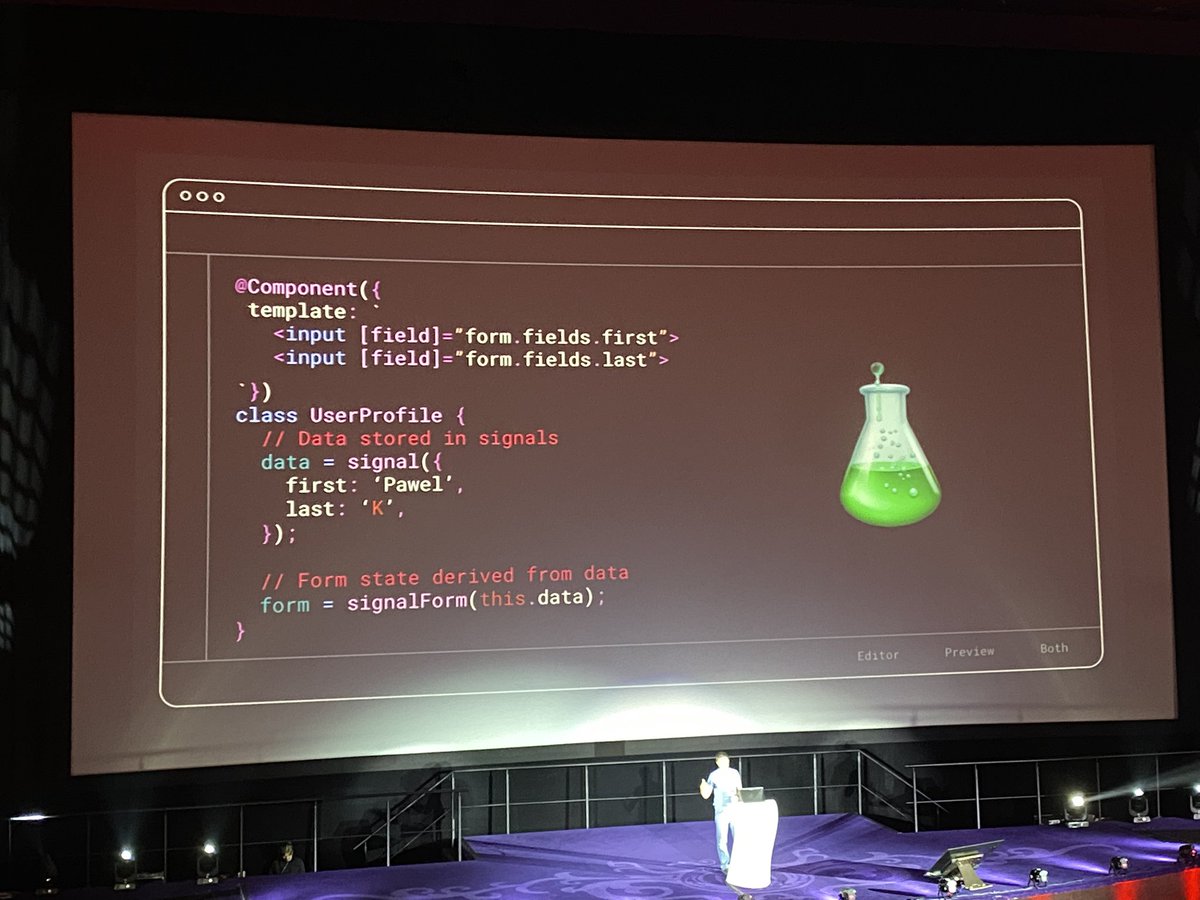 New signals based forms api? <a href="/ngPolandConf/">NG Poland Conf</a> 

#angular