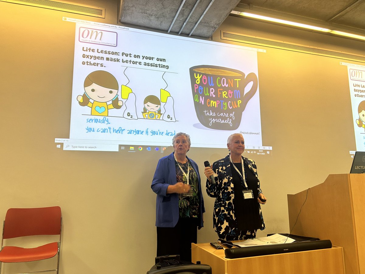 SharonWhiteOBE's tweet photo. ‘You matter’ relaxation session being led by the wonderful Annie from @SAPHNAteam and Sue her colleague at https://t.co/JQhF9j6kBD

#SAPHNA24 @WeSchoolNurses https://t.co/Q3KWruOFpK
