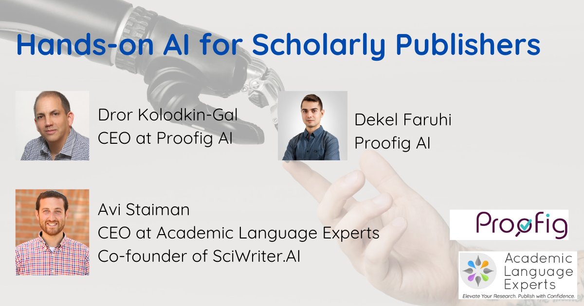 ALE Translation (@aletranslation) on Twitter photo 📚 Reputation matters more than ever in publishing, especially as AI tech brings new image manipulation and fraud risks. Join us for the upcoming session: Navigating AI Image Integrity.
Hosted by <a href="/AviStaiman/">Avi Staiman</a> and with guest <a href="/Dr_Proofig/">Dror Kolodkin-Gal</a> , CEO of <a href="/Proofig/">Proofig AI</a>
t.ly/2Es5b 📚 Reputation matters more than ever in publishing, especially as AI tech brings new image manipulation and fraud risks. Join us for the upcoming session: Navigating AI Image Integrity.
Hosted by <a href="/AviStaiman/">Avi Staiman</a> and with guest <a href="/Dr_Proofig/">Dror Kolodkin-Gal</a> , CEO of <a href="/Proofig/">Proofig AI</a>
t.ly/2Es5b