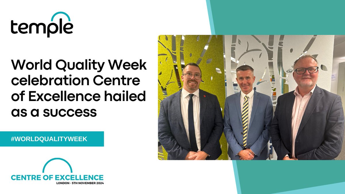 Temple_QMS's tweet photo. The Chartered Quality Institute, DNV, and Temple Quality Management Systems extend their gratitude to all participants who attended The Centre of Excellence event in London on the 5th November to celebrate #worldqualityweek! 👏

https://t.co/vMvYbpYs9y

#qualitymatters https://t.co/11r9LOKLym