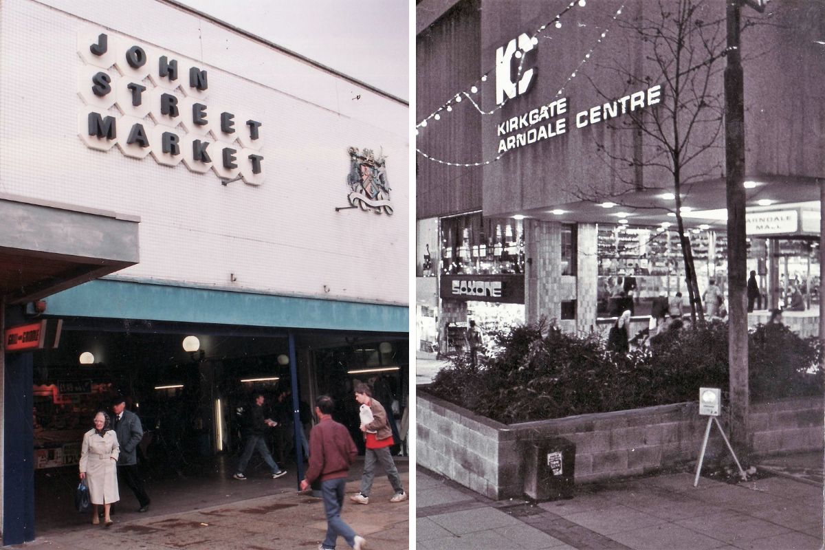 Bradford_TandA's tweet photo. Bradford's new 'City Village' will see the Oastler Shopping Centre (the old John Street Market) demolished in late 2025 and the Kirkgate Shopping Centre demolished in 2026.

Will you be sad to see these buildings go❓ https://t.co/KqocjeVc9I