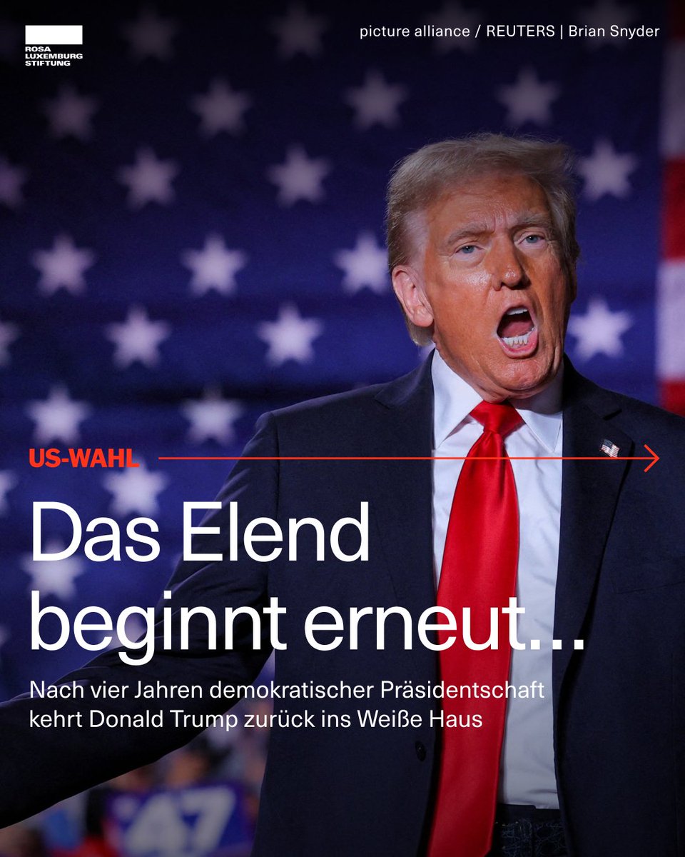 Das Elend beginnt erneut…
Nach vier Jahren demokratischer Präsidentschaft kehrt Donald #Trump zurück ins Weiße Haus. #USWahl 🧵