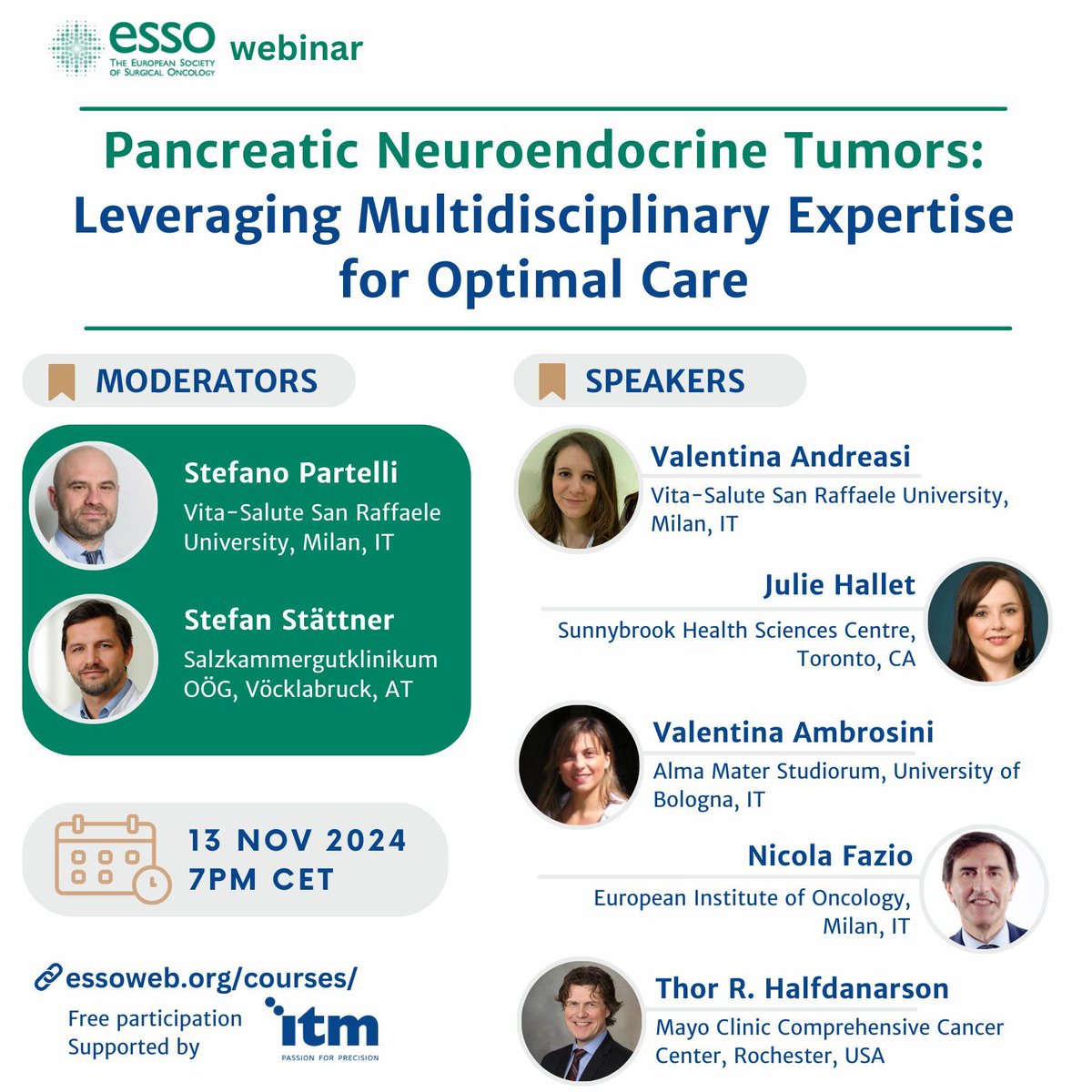 Dana Sochorova (@sochorovadana) on Twitter photo Join us for the free <a href="/ESSOnews/">European Society of Surgical Oncology (ESSO)</a> webinar on Pancreatic Neuroendocrine Tumors
🗓️ 13 Nov at 7pm CET 👉buff.ly/4e7o78R
<a href="/ITM_Radiopharma/">ITM Isotope Technologies Munich SE</a> <a href="/ENETS_ORG/">ENETS</a> <a href="/P_C_E_/">Pancreatic Cancer Europe (PCE)</a> <a href="/lgoodbu/">Lesley Goodburn</a> <a href="/thejourneymate/">Felipe Templo Jr. 🕊</a> <a href="/pbpath/">Pancreatobiliary Pathology Society</a> <a href="/CLuchini10/">Claudio Luchini</a> <a href="/ncukcharity/">Neuroendocrine Cancer UK #NotJustNECancer</a> <a href="/netcancerday/">NET Cancer Day</a> <a href="/lelecapurso/">Gabriele Capurso MD, PhD🇺🇦</a> <a href="/DeMadaria/">Enrique de-Madaria</a> <a href="/SurgeryHPB/">Christian Macutkiewicz 🏳️🌈 (he/him)</a> <a href="/KralJan/">Jan Král</a> Join us for the free <a href="/ESSOnews/">European Society of Surgical Oncology (ESSO)</a> webinar on Pancreatic Neuroendocrine Tumors
🗓️ 13 Nov at 7pm CET 👉buff.ly/4e7o78R
<a href="/ITM_Radiopharma/">ITM Isotope Technologies Munich SE</a> <a href="/ENETS_ORG/">ENETS</a> <a href="/P_C_E_/">Pancreatic Cancer Europe (PCE)</a> <a href="/lgoodbu/">Lesley Goodburn</a> <a href="/thejourneymate/">Felipe Templo Jr. 🕊</a> <a href="/pbpath/">Pancreatobiliary Pathology Society</a> <a href="/CLuchini10/">Claudio Luchini</a> <a href="/ncukcharity/">Neuroendocrine Cancer UK #NotJustNECancer</a> <a href="/netcancerday/">NET Cancer Day</a> <a href="/lelecapurso/">Gabriele Capurso MD, PhD🇺🇦</a> <a href="/DeMadaria/">Enrique de-Madaria</a> <a href="/SurgeryHPB/">Christian Macutkiewicz 🏳️🌈 (he/him)</a> <a href="/KralJan/">Jan Král</a>