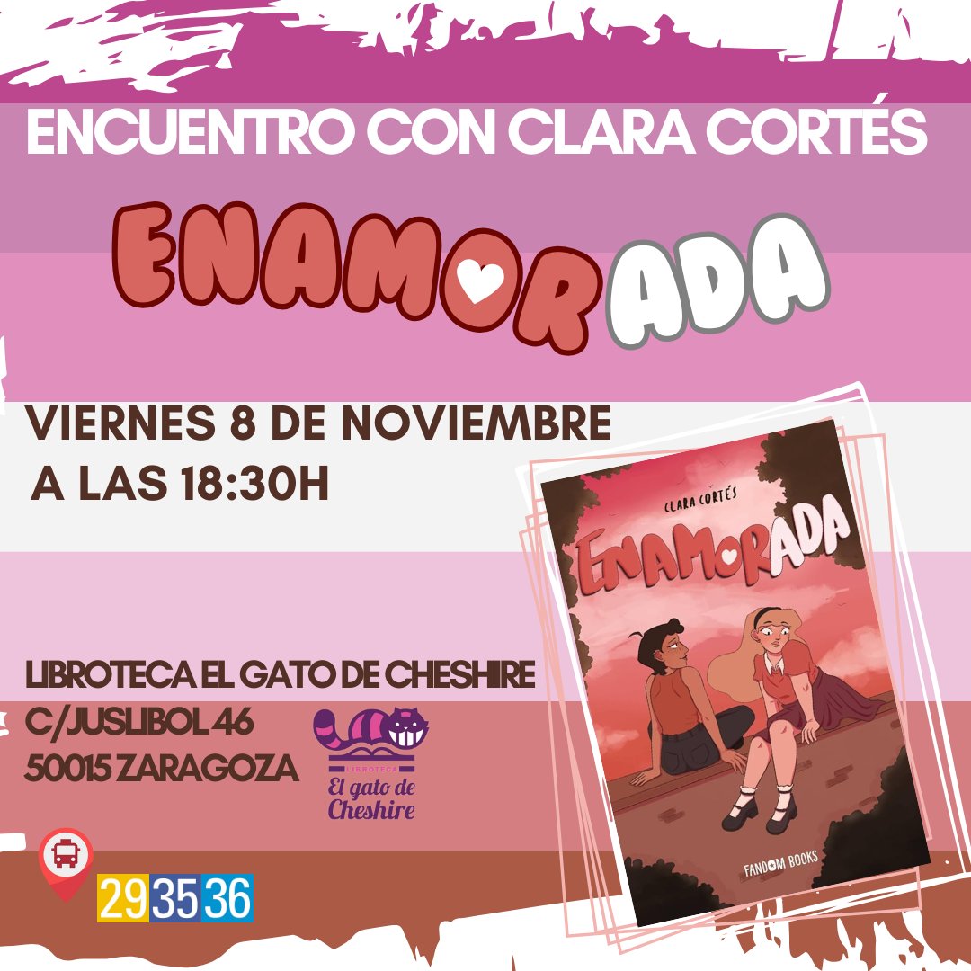 El Gato de Cheshire (@cheshirelibrotk) on Twitter photo ¡Este viernes <a href="/ClaryCorts/">clara cortés 🌈🗝️</a> en la Libroteca!
Las chicas del club estaremos con ella un poco antes pero a las 18.30h ya no habrá spoilers. Pasad y descubrid más sobre #Enamorada
Si no podéis venir y queréis un ejemplar dedicado pedidlo aquí bit.ly/PideAquiTusLib…
(también envíos) ¡Este viernes <a href="/ClaryCorts/">clara cortés 🌈🗝️</a> en la Libroteca!
Las chicas del club estaremos con ella un poco antes pero a las 18.30h ya no habrá spoilers. Pasad y descubrid más sobre #Enamorada
Si no podéis venir y queréis un ejemplar dedicado pedidlo aquí bit.ly/PideAquiTusLib…
(también envíos)