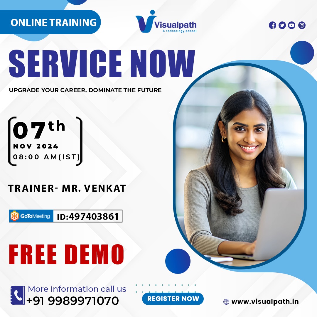 VisualpathPro's tweet photo. Join Link: https://t.co/W7YYu72ITV
Attend Online #Free_Demo On #servicenow 
Demo on 7th November 2024 @ 8:00 AM (IST)
Call us: +91 9989971070
WhatsApp: https://t.co/n8JEQbFPM7
Visit: https://t.co/95b9rMXUTZ 
#software #Education #ITCourses #trendingcourses #servicenow #it https://t.co/t28TkXgSpU