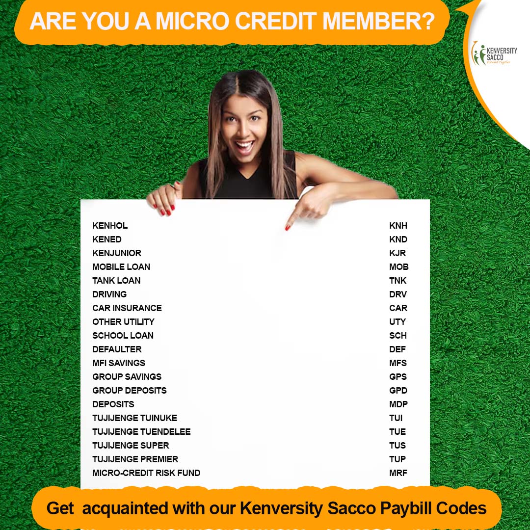 kenversity's tweet photo. Familiarize yourself with our short key codes when doing your transaction using our paybill number 577820. #kenversitysacco #FowardTogether #financialfreedom #paybill https://t.co/jQI7uZdTXA