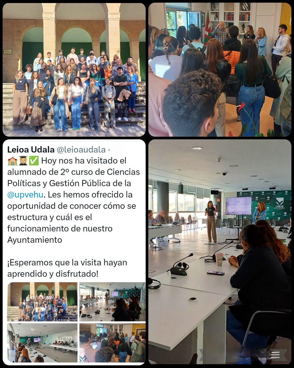 Eider Sarria Gutiérrez (@sarria_eider) on Twitter photo Un año más he tenido la suerte de colaborar con esta iniciativa donde Teoría y Práctica se unen de la mano de la <a href="/upvehu/">UPV/EHU</a> (<a href="/zipmedea/">Adela Mesa</a>) y el <a href="/leioaudala/">Leioa Udala</a>
La jornada ha cundido! organización, procesos de tomas de decisiones, innovación, mociones, gob. abierto, casos prácticos...👏 Un año más he tenido la suerte de colaborar con esta iniciativa donde Teoría y Práctica se unen de la mano de la <a href="/upvehu/">UPV/EHU</a> (<a href="/zipmedea/">Adela Mesa</a>) y el <a href="/leioaudala/">Leioa Udala</a>
La jornada ha cundido! organización, procesos de tomas de decisiones, innovación, mociones, gob. abierto, casos prácticos...👏