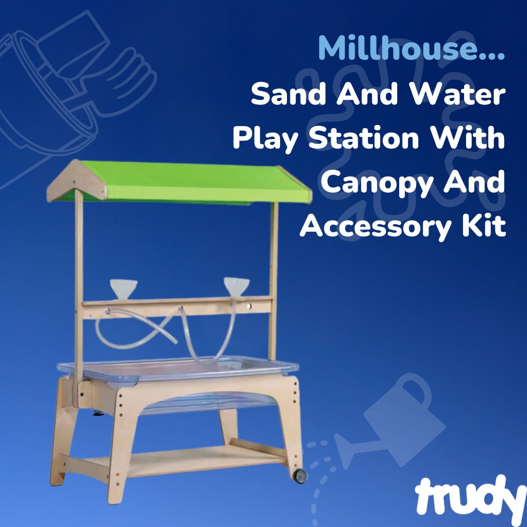 The Millhouse Sand and Water Play Station provides the ideal opportunity for children to experiment with different mediums. Made from high-quality birch plywood, is suitable for indoor and outdoor use. 💧
trudy-primary.com/.../canopy-and…
<a href="/Millhouse_UK/">Millhouse</a> #Fun #SensoryDevelopment