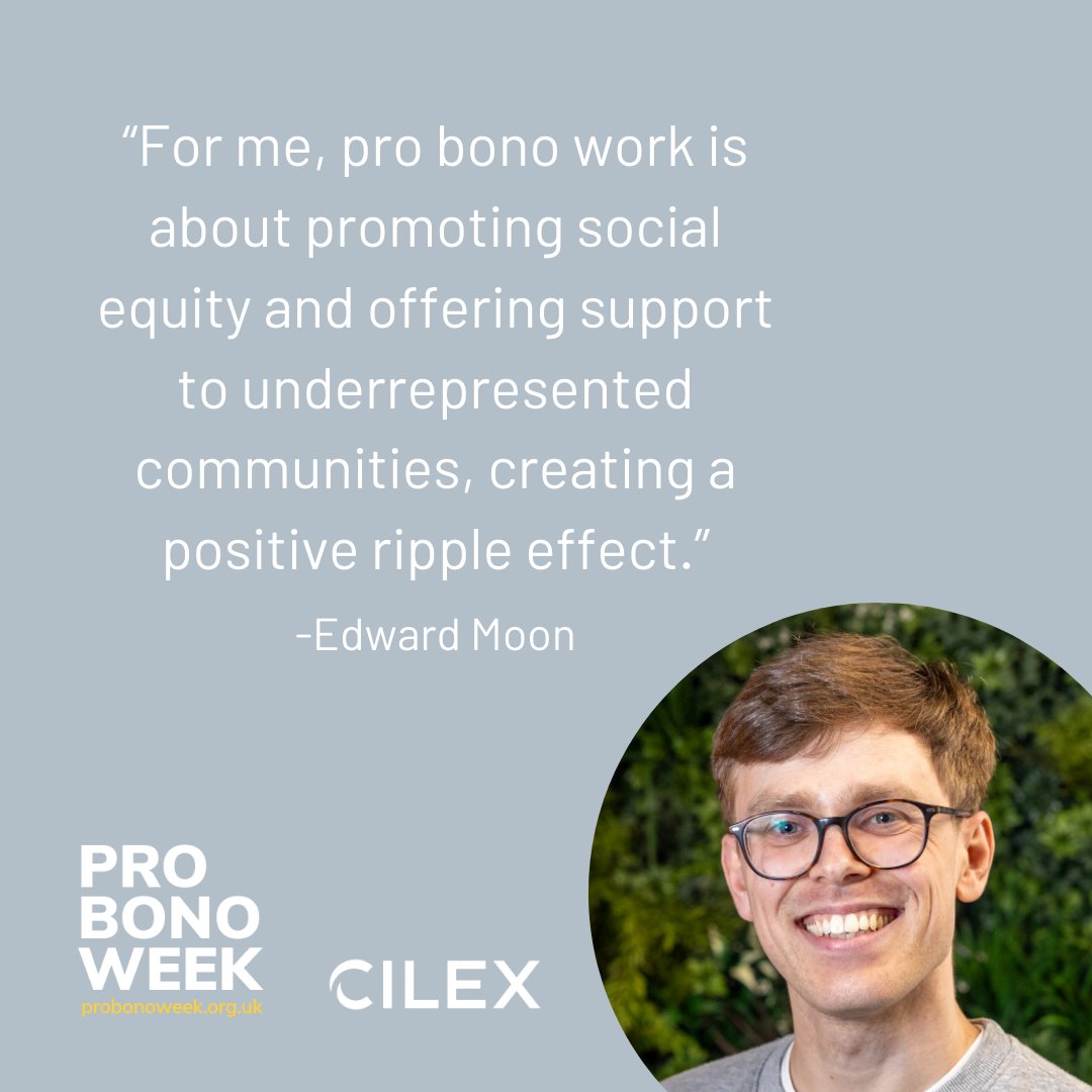 This #ProBonoWeek we recognize Edward Moon, whose pro bono work includes legal advice and supporting groups like Get Well Gamers for children in hospices. "Pro bono work promotes social equity and supports underrepresented communities." #CommunityImpact #AccessToJustice