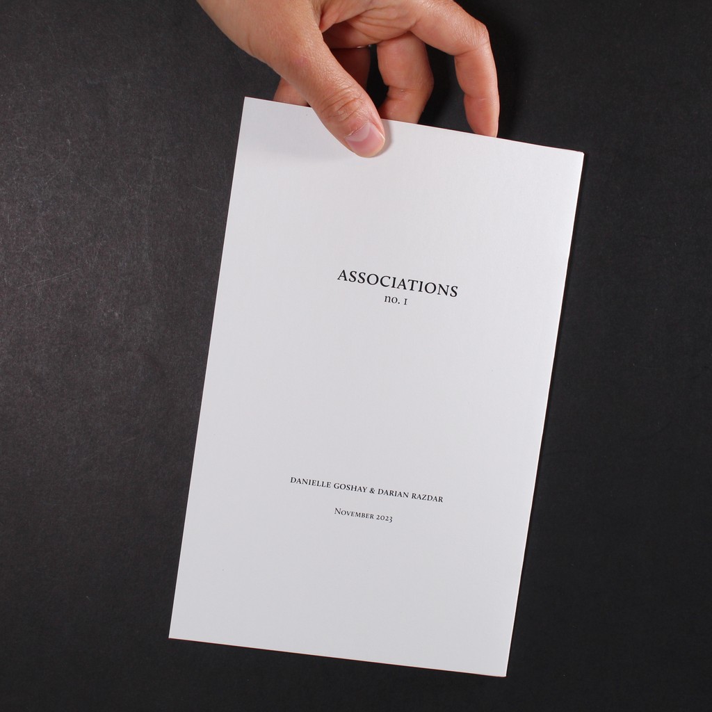ArtMetropole's tweet photo. Associations is an iterative print project born of collaboration between Darian Razdar and invited artist Danielle Goshay. Each issue of Associations is made within a single day of collaboration. #DarianRazdar #DanielleGoshay https://t.co/Ukozeac5BX