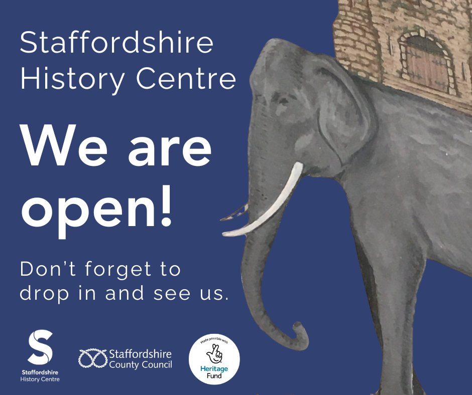 ArchandHeritage's tweet photo. The Staffordshire History Centre is open! We can't wait to welcome you. @StaffordshireCC https://t.co/IySHuLakkH