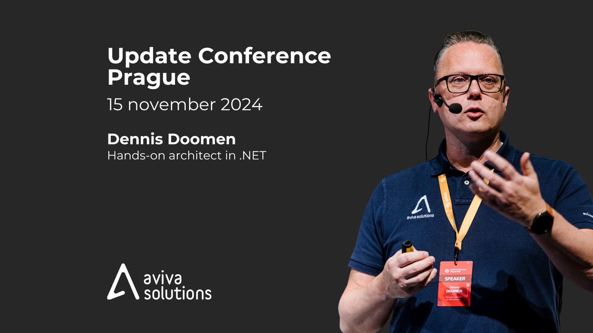 Onze collega Dennis Doomen spreekt op 15 nov. op de #UpdateConference in Praag! 🎤 Als .NET-expert &amp; Microsoft MVP deelt hij 15 jaar aan inzichten over Test-Driven Development. Wil je meer leren? Check zijn blog Continuous Improver: loom.ly/HWe7a-0 #TDD #CleanCode