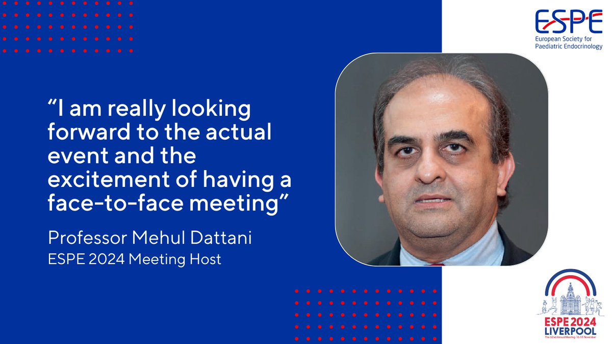 EuroSPE's tweet photo. In the latest #ESPENews, we speak to #ESPE2024 Meeting Host, Mehul Dattani ahead of the Annual Meeting next week.

He gives us an insight into what goes into creating such an event, as well as the challenges to overcome.

Read the full interview on page 5: https://t.co/FFx9l1pGR6 https://t.co/9YfEXN0hf8